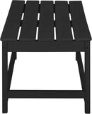 WO Home Furniture Adirondack Chairs Table Set of 3 PCS Outdoor Folding Chairs Coffee Table Weather/UV Resistant for Lawn, Garden, Bon Fire, Balcony (Black) by GreenHaven Gardens