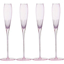 Paris Collection Crystal Pink Flutes Wine Glasses Champagne Prosecco Flute 8 5 Oz Set Of 4 The Wine by The Wine Savant