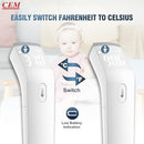 CEM DT-8807S FDA CE Digital Thermometer for Adults and Kids, No Touch Forehead Thermometer for Baby, 2 in 1 Body Surface Mode Infrared Temperature Gun with Fever Alarm and Instant Accuracy Readings by TinyTreasures Baby Boutique