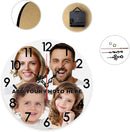 Generic Custom Wall Clock Personalized Picture Hanging Time Clocks Customize Gifts for Kitchen Bathroom Home Wedding Friend Family Lover, 12x12Inch by TinyTreasures Baby Boutique