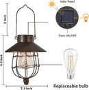 YAKii 2 Pack Solar Lantern Hanging Waterproof Outdoor Metal Solar Lamp with Warm White Light Decorate for Yard Garden Pathway Patio Porch Decor (Antique Copper) by CozyNest Decor