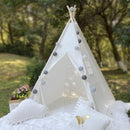 Teepee Tent for Kids-Portable Children Play Tent Indoor Outdoor (White) by TinyTreasures Baby Boutique