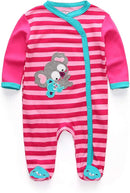 Kiddiezoom Baby and Toddler Boys'Snug Fit Footed One-Piece Romper Jumpsuit Cotton Cotton Footed Outfit by TinyTreasures Baby Boutique