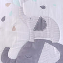 Wowelife Elephant Crib Bedding Set for Boys, Premium 3-Piece Baby Bedding Set, Elephant, Gray Crib Bed Sets, Newborn, Infant, Nursery Bed Set with Crib Sheet, Ruffle Comforter by TinyTreasures Baby Boutique