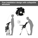 INFANS High Chair for Babies & Toddlers, Foldable Highchair with Multiple Adjustable Backrest, Footrest and Seat Height, Removable Tray, Detachable PU Leather Cushion, Built-in Rear Wheels (Black) by TinyTreasures Baby Boutique