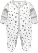 Kiddiezoom Baby and Toddler Boys'Snug Fit Footed One-Piece Romper Jumpsuit Cotton Cotton Footed Outfit by TinyTreasures Baby Boutique