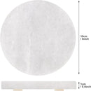 White Marble Coasters with Bling Particles, Set of 6 - Natural Marble Stone Drink Coaster with Protective Silicone Feet, 4 inch Diameter, 0.4 inch Thick - Heat-Resistant Coasters for Coffee Table