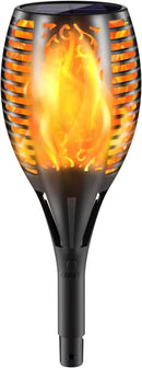 Upgraded Larger Solar Torch Lights, 43" Flickering Flame Solar Lights, Waterproof Outdoor Solar Landscape Decoration Lighting 96 LED Auto On/Off Garden Patio Yard Pathway,Black 1 Pack (1) by GreenHaven Gardens