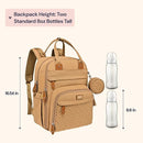 BabbleRoo Diaper Bag Backpack - Baby Essentials Travel Tote - Multi function Waterproof Diaper Bag, Travel Essentials Baby Bag with Changing Pad, Stroller Straps & Pacifier Case - Unisex, Beige by TinyTreasures Baby Boutique