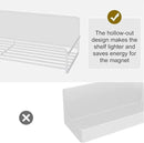 4 Pack Magnetic Spice Rack Organizer, Space Saver for Refrigerator and Microwave Oven, Metal Fridge Shelf, White by CozyNest Decor