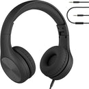 LilGadgets Connect+ Pro Wired Kids Headphones for School w/Microphone, Volume Limiting & Noise Reduction Over-Ear Headset w/Cord, SharePort Technology & SoftTouch Padding, Black Headphones for Kids by TinyTreasures Baby Boutique