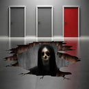 3D Halloween Wall Decals Scary Skeleton Halloween Wall Stickers, Spooky Long Hair Zombie Floor Decor Posters Decals Decorations for Living Room Bedroom Party Supplies by CozyNest Decor