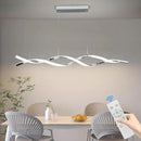 Modern Ceiling Chandelier Light, Acrylic Anti Flicker Pendant Lamp with Remote Control Dimmable 3 Color Mode & Brightness (Warm Cool Neutral Light) for Kitchen Bar by CozyNest Decor