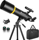 Telescope for Adults, 90mm Aperture 600mm Refractor Telescope for Kids and Beginners, Telescopes for Adults Astronomy with Handbag and Phone Adapter by TinyTreasures Baby Boutique