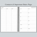 Daily Planner Undated - A5 To Do List Notebook Hourly Schedules, Spiral Appointment Planner for Women and Men, PVC Hardcover, Inner Pocket, Elastic Closure, 5.8" x 8.3", Black by TinyTreasures Baby Boutique