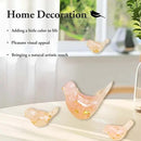 Crystal Bird Figurines, Resin Animal Statues, Miniature Decorative Gravel Birds, Home Decor (4PCS-RoseQuartz) by CozyNest Decor