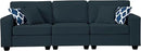 L Lengend Vansen Modular Sectional Sofa U Shaped Couch with Ottoman Modern Reversible Corner Sectional Couch for Living Room (Charcoal, 2+3) by CozyNest Decor