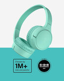 Belkin SoundForm Mini - Wireless Bluetooth Headphones for Kids with 30H Battery Life, 85dB Safe Volume Limit, Built-in Microphone - Kids On-Ear Earphones for iPhone, iPad, Fire Tablet & More - Mint by TinyTreasures Baby Boutique