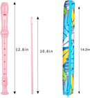 Soprano Recorder Instrument for Kids Beginners Student German Fingering C Key Recorder Instrument 3 Piece with Cleaning Rod and Bag Fingering Chart（Pink） by TinyTreasures Baby Boutique