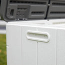 Heavy-Duty 100 Gallon Outdoor Storage Box - Waterproof Deck Box & Large Storage Bin for Patio/Pool, All-Weather Resin Chest with Lock, UV-Resistant, Alpine White by GreenHaven Gardens