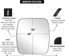 ANDY STAR Bronze Oblong Mirror, 36x40 Inch Brushed Bronze Oval Mirror for Bathroom with Stainless Steel Metal Frame, Wall Mouned for Bathroom, Living Room, Entryway by CozyNest Decor