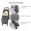 Funlife Anti-Kick Waterproof High Performance Winter Stroller Footmuff Fits All Travel Gear,Front Piece Height Adjustable and Removable,M6-4T by TinyTreasures Baby Boutique