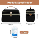 Breastmilk Cooler Bag with 6 Ice Pack, Wearable Breast Pump Bag Compatible with Willow, Elvie, Medela & Momcozy M5/S12 Pro Pumps & Accessories for Work, Travel and Family Use Black by TinyTreasures Baby Boutique
