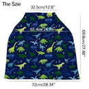 Baby Car Seat Cover, Multi- use Nursing Cover for Breastfeeding, Carseat Cover Boys, Dinosaur Baby Shower Stuff for Newborn, Soft Breathable by TinyTreasures Baby Boutique