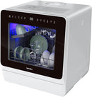 Hermitlux Countertop Dishwasher, 7 Washing Programs Portable Mini Dishwasher with 5-Liter Built-in Water Tank for Apartments & RVs, LED Light, Glass Door, No Hookup Needed by TinyTreasures Baby Boutique