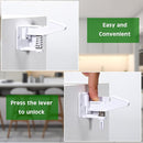 Tuanse 30 Pcs Cabinet Locks Invisible Safety Drawer Latches with Screws Self Adhesive Cabinet Drawer Locks for Home Kitchen Furniture Door Latches(White) by TinyTreasures Baby Boutique