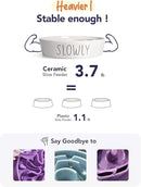 Slow Feeder Dog Bowl, 3 Cups Ceramic Maze Dog Food Bowl for Medium/Large Dogs – Non-Slip White Pet Dish, Cute Puzzle Design to Slow Fast Eaters by CozyNest Decor