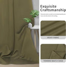 Easy-Going Blackout Curtains for Bedroom, Solid Thermal Insulated Grommet and Noise Reduction Window Drapes, Room Darkening Curtains for Living Room, 2 Panels(46x84 in, Khaki) by CozyNest Decor