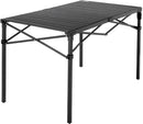 Heavy-Duty Roll-Top Table for Camping - Portable Aluminum-Top Folding Table with Steel Frame by Caddis Sports (Medium) by GreenHaven Gardens