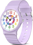 Kids Analog Watch Boys Girls, 30M Waterproof, Sports Watch for Boys, Easy to Read Children's Thin Dial Wrist Watches with Soft Band, for Ages 5-15 Kids Great Birthday Gifts Christmas Day by TinyTreasures Baby Boutique