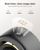 SWEETFULL Baby Stroller Fan - 4000mAh Rechargeable 4-Speed Quiet with LED Display & Night Light, Mini Portable 360° Clip On Safe Fan for Car Seat, Crib, Travel - Black by TinyTreasures Baby Boutique