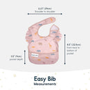 Tiny Twinkle Mess Proof Baby Bibs for Eating - Waterproof, Wipeable Bibs - Toddler Bibs - Travel Friendly - PFAS, PVC, BPA, Phthalate Free - Baby Food Bibs(3 Pack,Petite Safari) by TinyTreasures Baby Boutique
