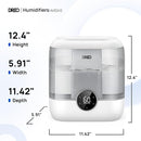 Dreo Smart Humidifiers for Bedroom, 6L Top Fill Supersized Cool Mist Humidifier for Large Room, 60 Hour Runtime, Quiet Ultrasonic Humidifiers for Plants, Baby, Nursery, Indoor, Home, Night Light, Gray by TinyTreasures Baby Boutique