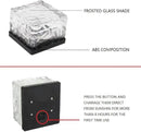 Solar Glass Brick Light - Solar Ice Cube LED Light - Crystal Brick Stone Lamp Garden Courtyard Pathway Patio Pool, Decorative Christmas Festives Ice Rock Cube Lights (4PCS Warm White) by GreenHaven Gardens