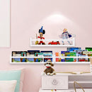 AZSKY Nursery Bookshelves White, 24 Inch Floating Bookshelves for Wall Set of 3, Baby Kids Decor, Solid Wood Wall Mounted Shelves for Books, Toys and Decor Storage by TinyTreasures Baby Boutique