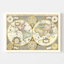 Vintage World Map 1642