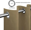 Easy-Going Blackout Curtains for Bedroom, Solid Thermal Insulated Grommet and Noise Reduction Window Drapes, Room Darkening Curtains for Living Room, 2 Panels (52x96 in,Tan) by CozyNest Decor