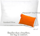 Pipsqueak Microfiber Pillow - Small, Mini, Tiny - 11 x 7 in - Perfect for Travel, Cars, Airplanes, Camping, Dogs, Toddlers, Kids, Lumbar, Knees and Neck - Ages 2 Yrs and Up by TinyTreasures Baby Boutique