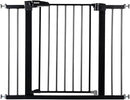 BABELIO 36-57" Extra Wide Baby/Dog Gate, Auto Close for The House, Stairs and Doorways, Pressure Mounted for Pet with Large Walk Thru Door, No Need Tools and Drilling, Black by TinyTreasures Baby Boutique