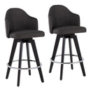 Ahoy - Contemporary Fixed Height Counter Stool With Round Footrest (Set of 2) by HouseOfZazla