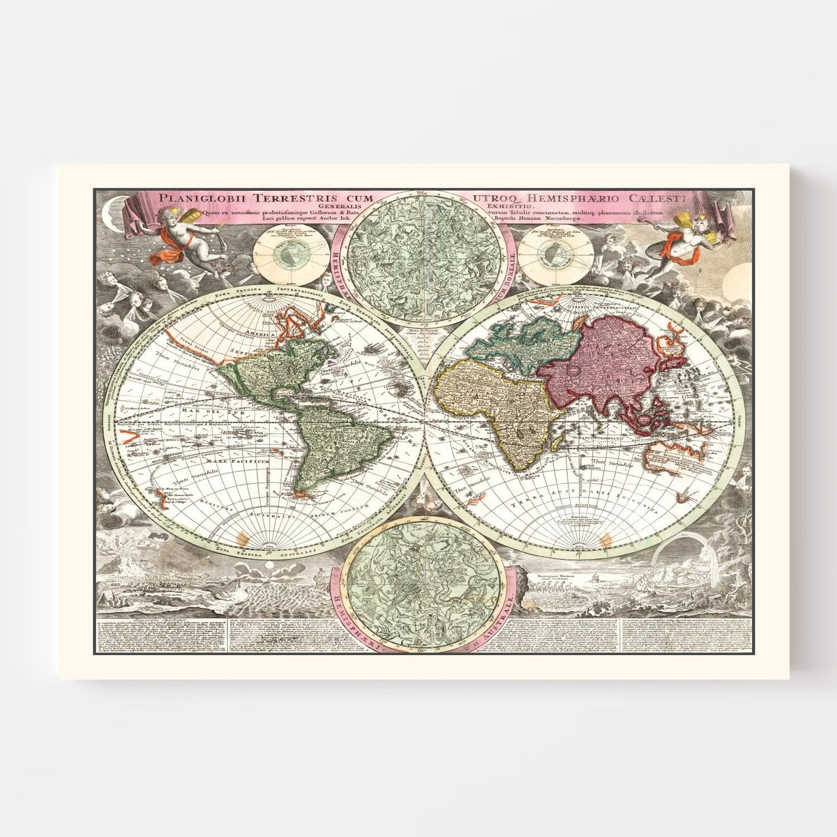 Vintage World Map 1716, photo 4 of 5