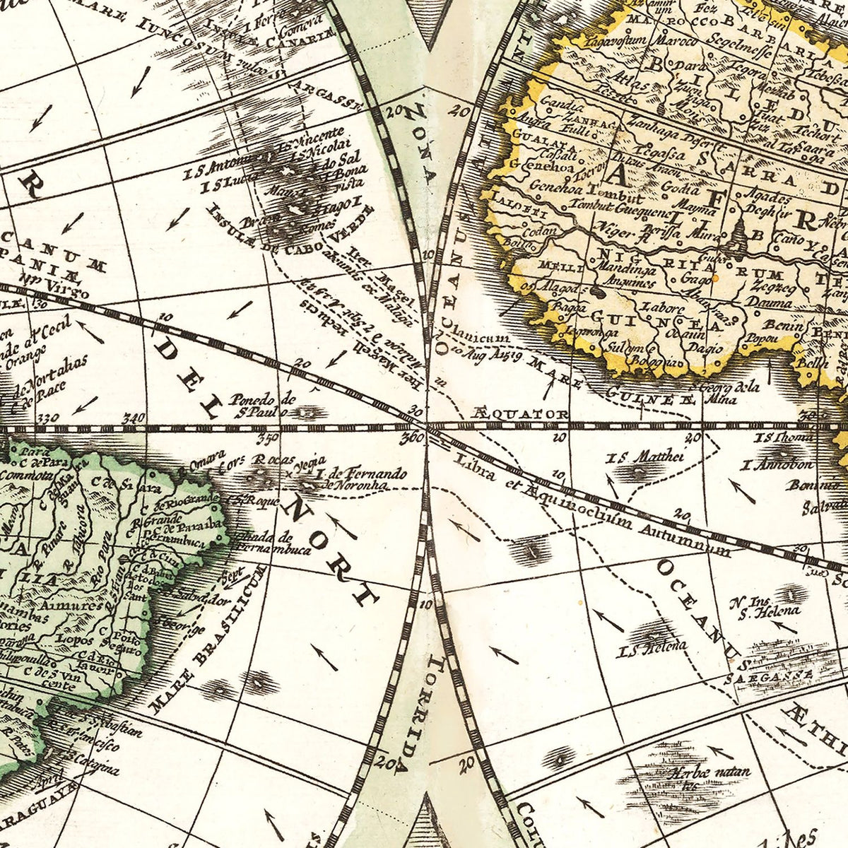 Vintage World Map 1716, photo 2 of 5