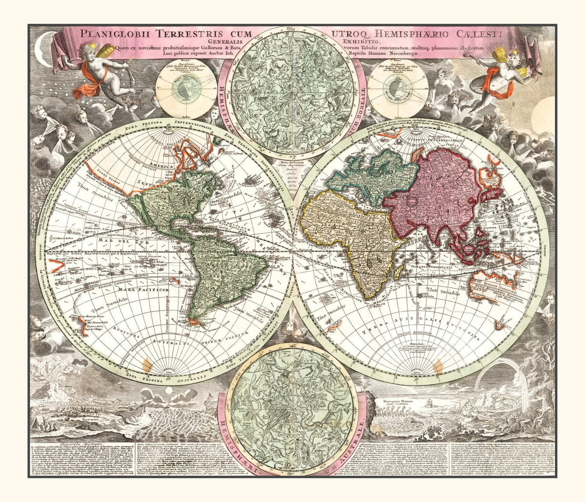 Vintage World Map 1716, photo 5 of 5