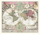 Vintage World Map 1716