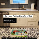 Tacoma Beer and Boiled Shrimp Market Memory Foam Kitchen Mat Machine Washable Anti-Fatigue Cushion Comfort Bath or Kitchen Rug