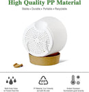 Self Watering Pots for Indoor Plants,12 inch Planters with Drainage Holes Plastic Flower Pots with Deep Reservoir, White with Brown by CozyNest Decor